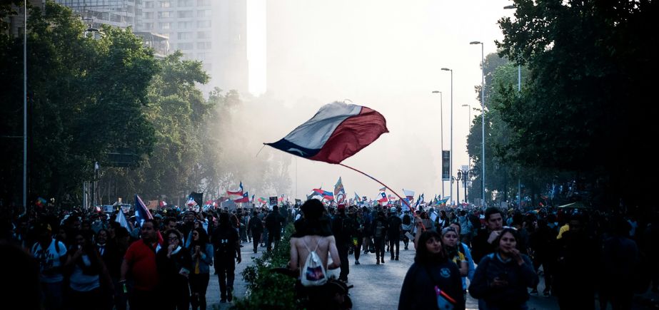 students protest chile